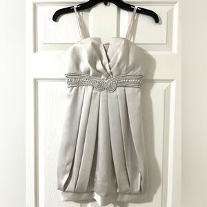 Gorgeous BCBG Max Azria Y2K formal dress size 0 cream nude buff champagne